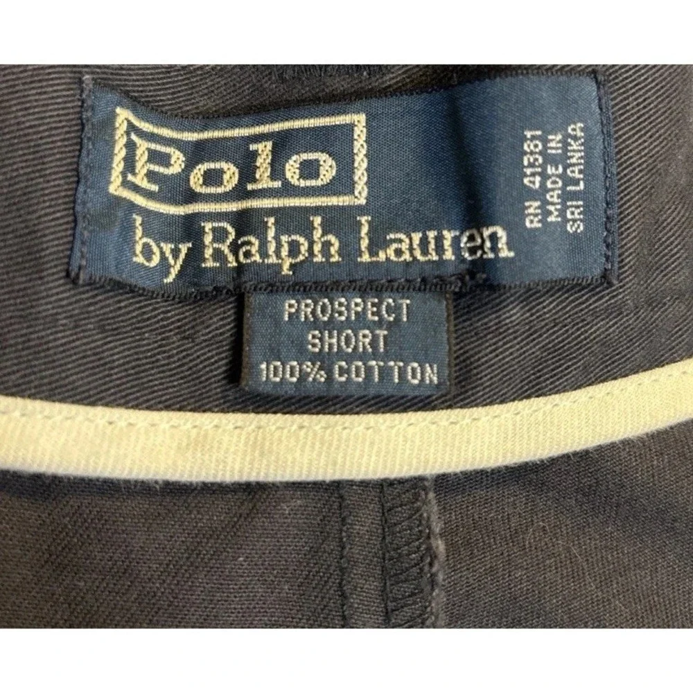 Polo By Ralph Lauren Men's Navy Cotton Chino Shorts Size 38